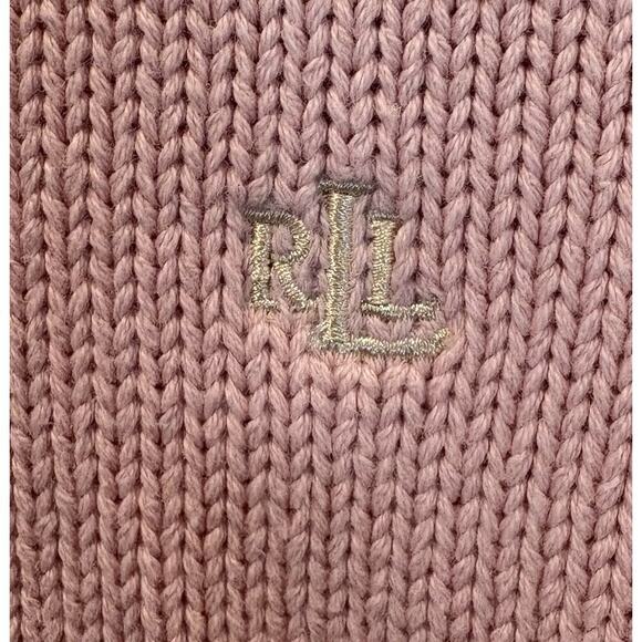 Lauren‎ Ralph Lauren Pink Cotton Turtleneck Sweater Womens Size Medium (1311) - Picture 3 of 5
